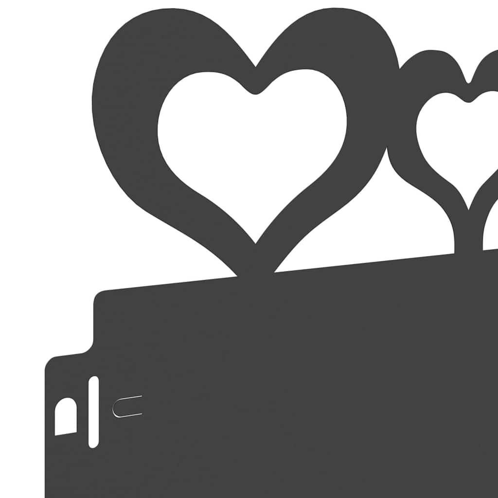 vidaXL Περιγράμματα γκαζόν 30 pcs Μαύρο 103 x 0,05 x 22 εκ Ατσάλι