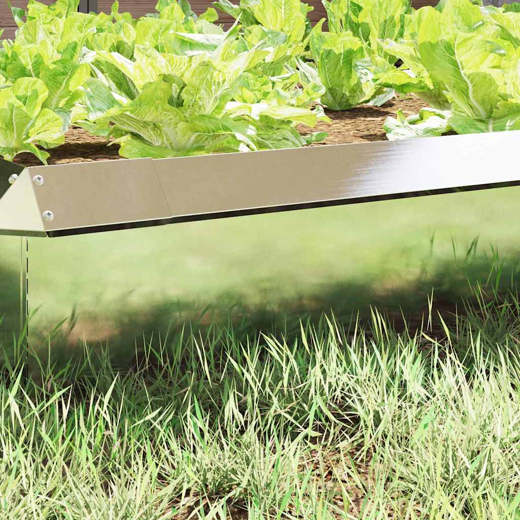 vidaXL Φράκτης σαλιγκαριών Ασημί 50 x 3,5 x 25 εκ Ανοξείδωτο ατσάλι