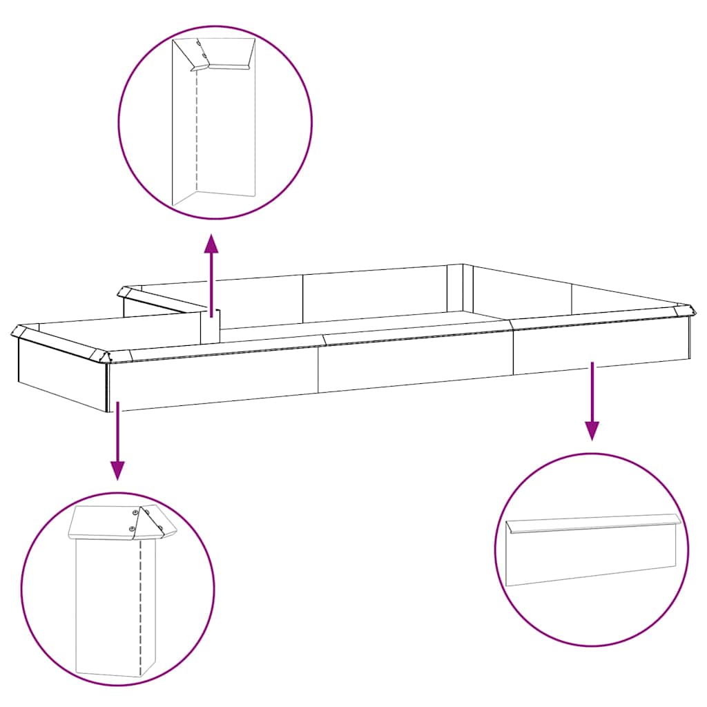 vidaXL Φράκτης σαλιγκαριών Ασημί 50 x 3,5 x 25 εκ Ανοξείδωτο ατσάλι