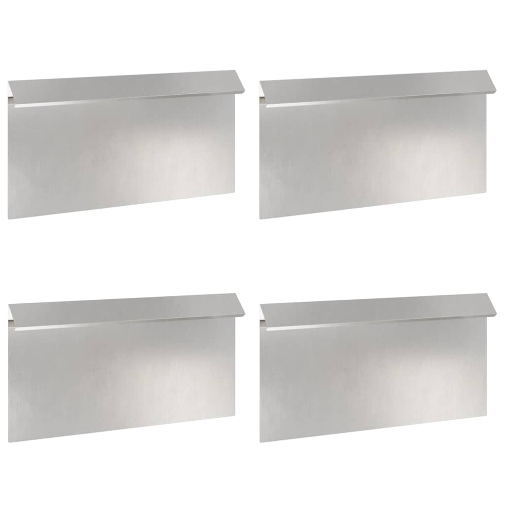 vidaXL Φράκτης σαλιγκαριών 4 pcs Ασημί 50 x 3,5 x 25 εκ