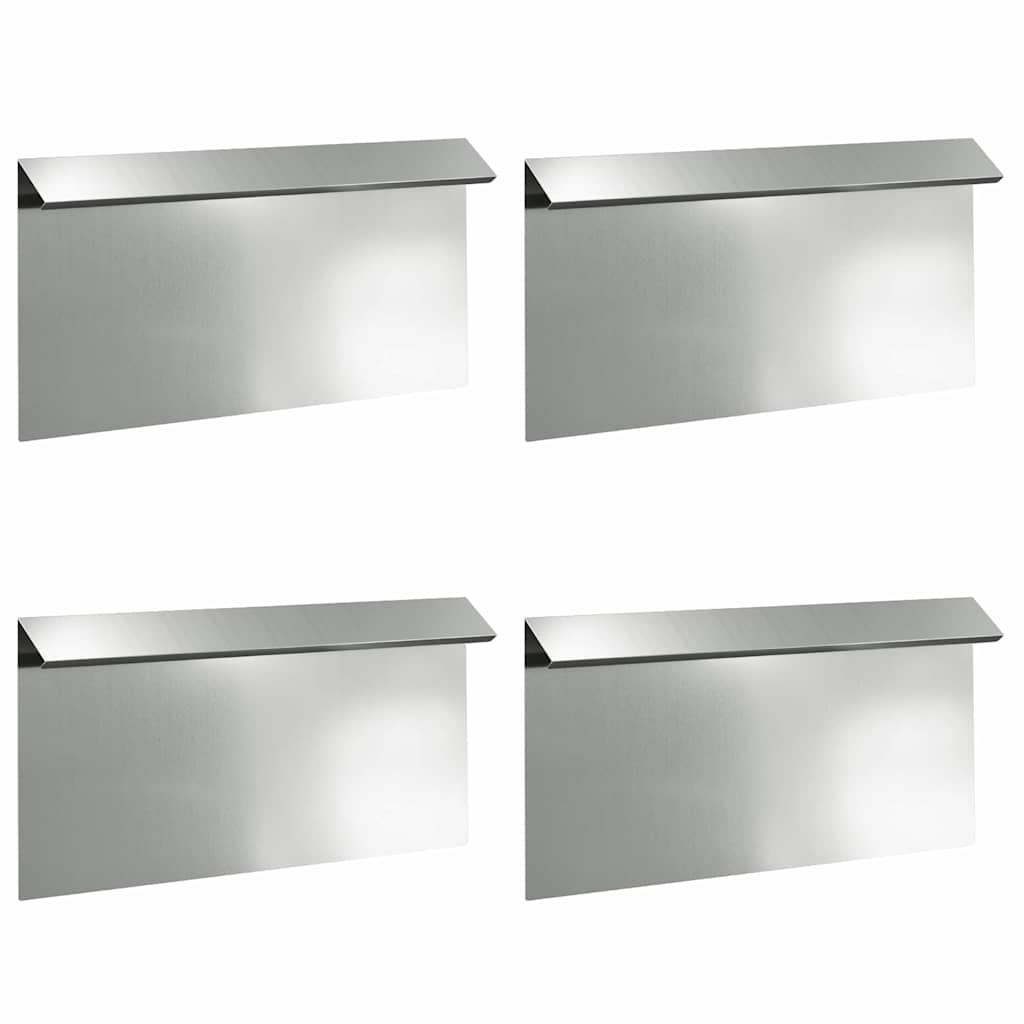 vidaXL Φράκτης σαλιγκαριών 4 pcs Ασημί 50 x 3,5 x 25 εκ