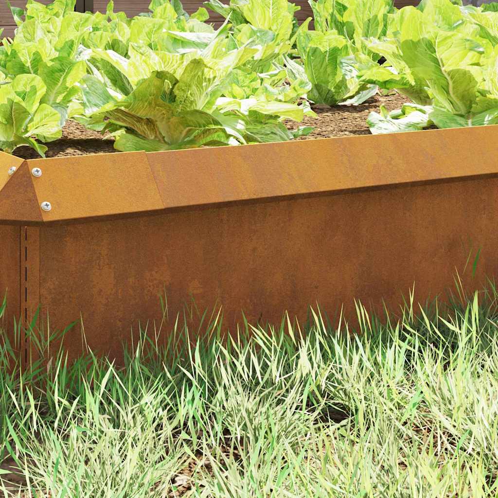 vidaXL Φράκτης σαλιγκαριών Σκ rusty 50 x 3,5 x 25 εκ