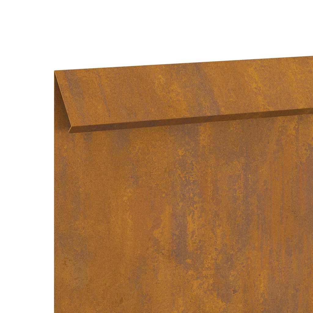 vidaXL Φράκτης σαλιγκαριών Σκ rusty 100 x 3,5 x 25 εκ