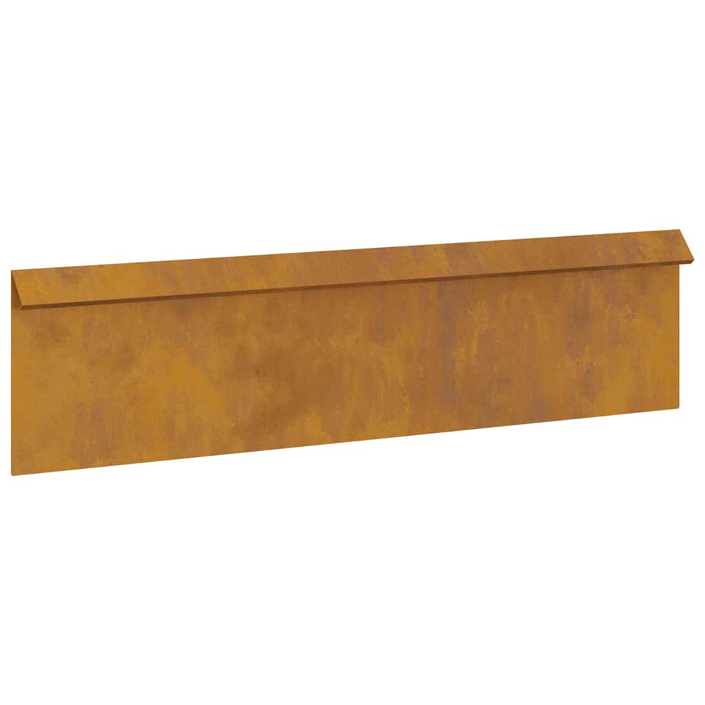 vidaXL Φράκτης σαλιγκαριών Σκ rusty 100 x 3,5 x 25 εκ