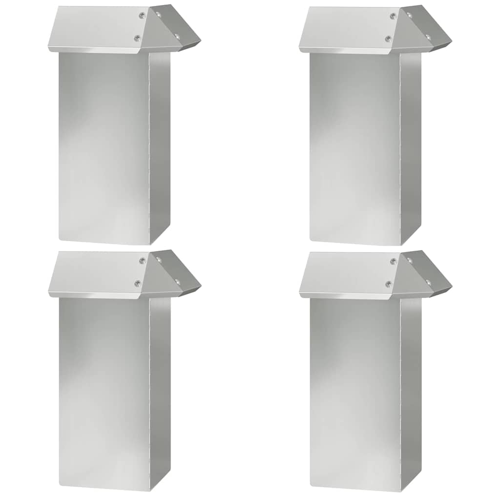 vidaXL Φράκτης σαλιγκαριών 4 τμχ. 13,5 x 13,5 x 25 εκ Ασημί
