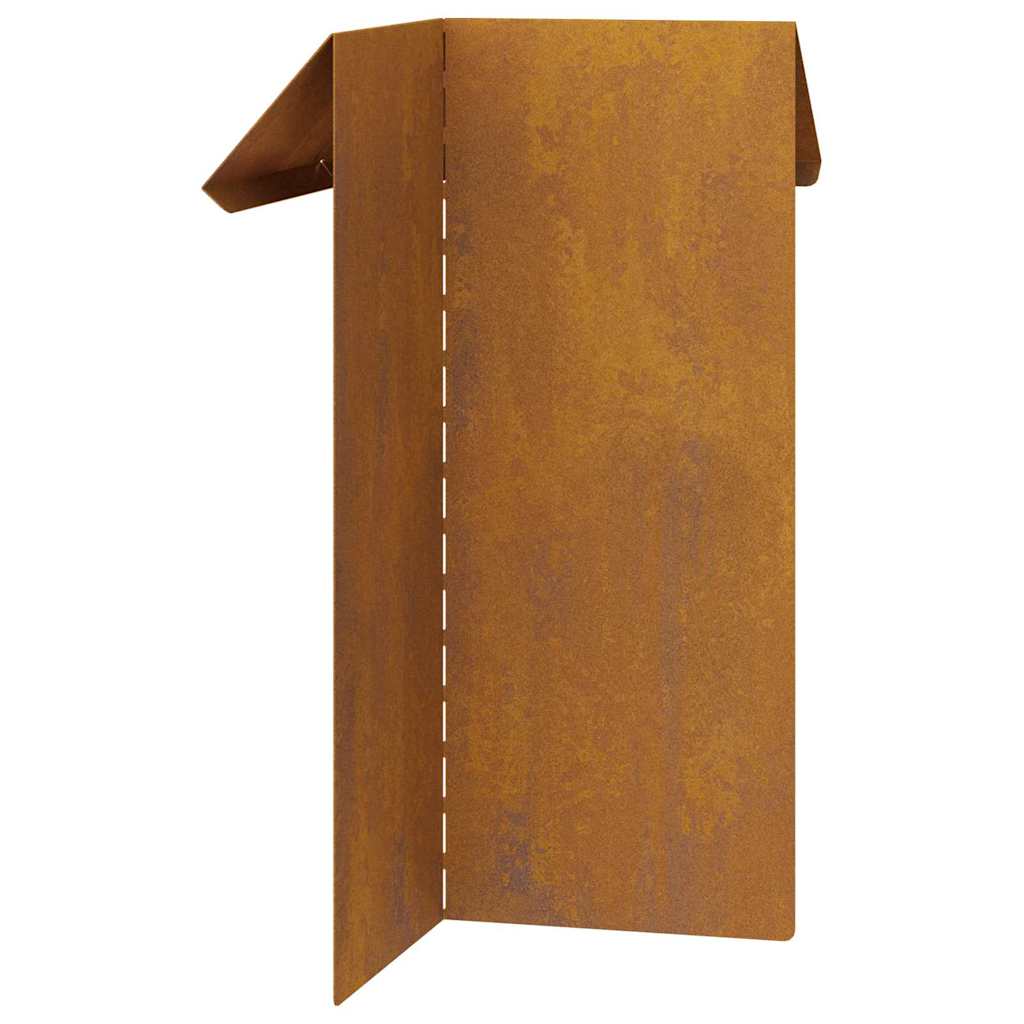 vidaXL Φράκτης σαλιγκαριών Σκ rusty 13,5 x 13,5 x 25 εκ