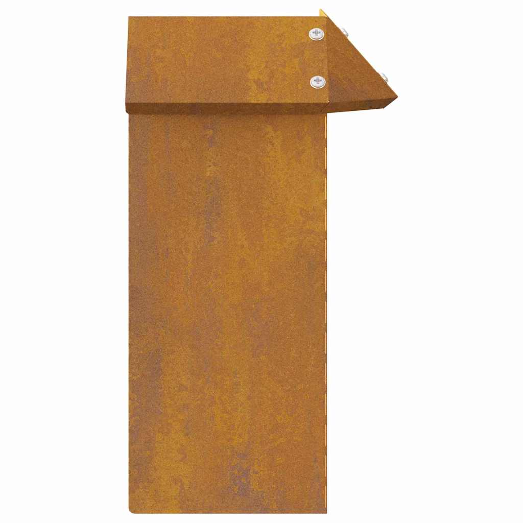 vidaXL Φράκτης σαλιγκαριών Σκ rusty 13,5 x 13,5 x 25 εκ