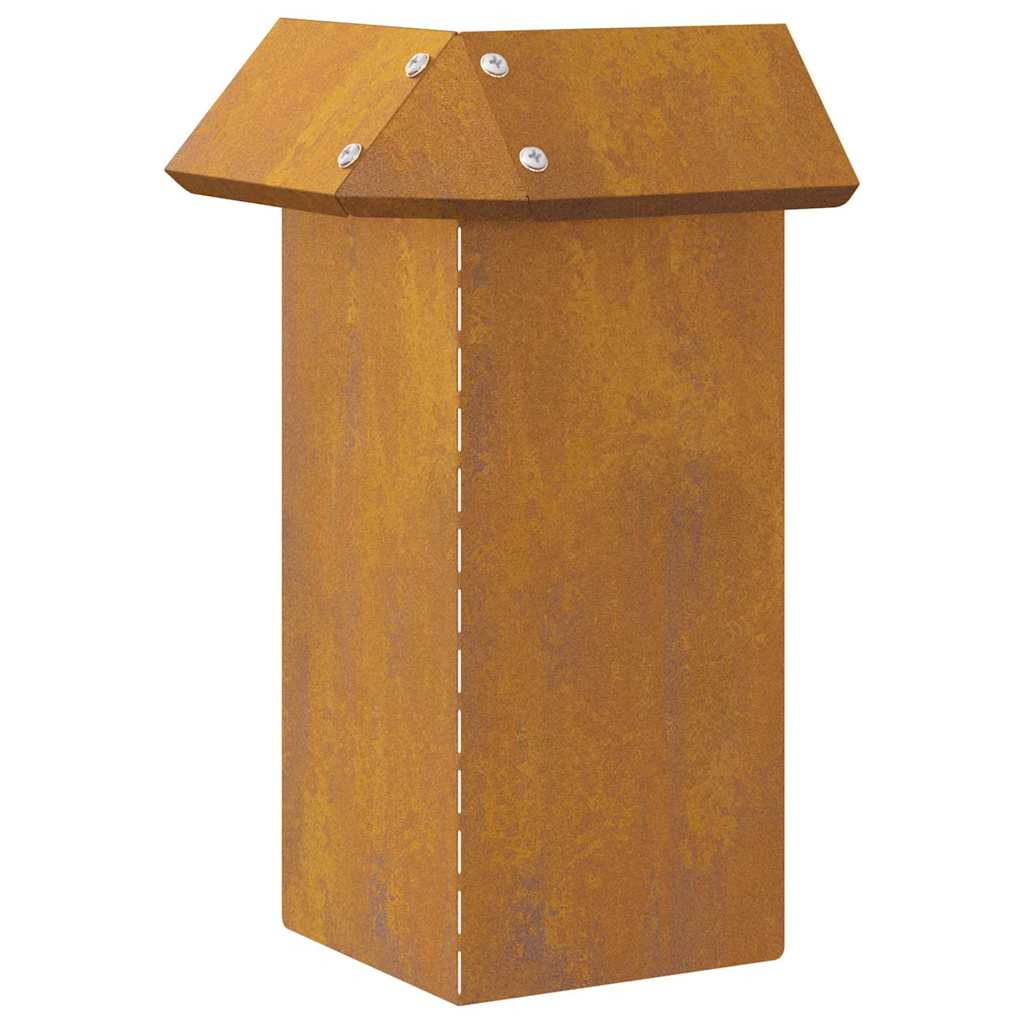 vidaXL Φράκτης σαλιγκαριών Σκ rusty 13,5 x 13,5 x 25 εκ