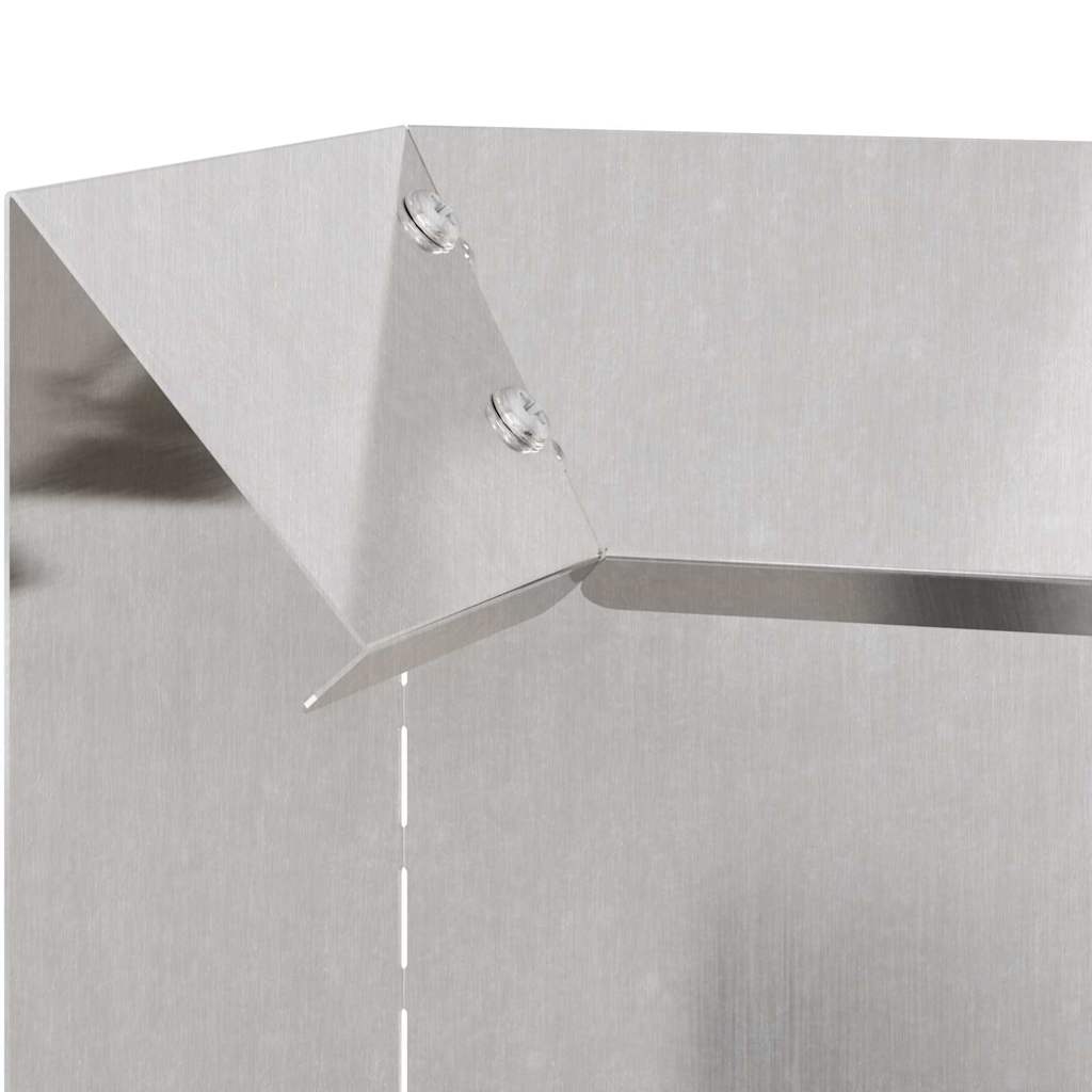 vidaXL Φράκτης σαλιγκαριών Ασημί 10 x 10 x 25 εκ Ανοξείδωτο ατσάλι