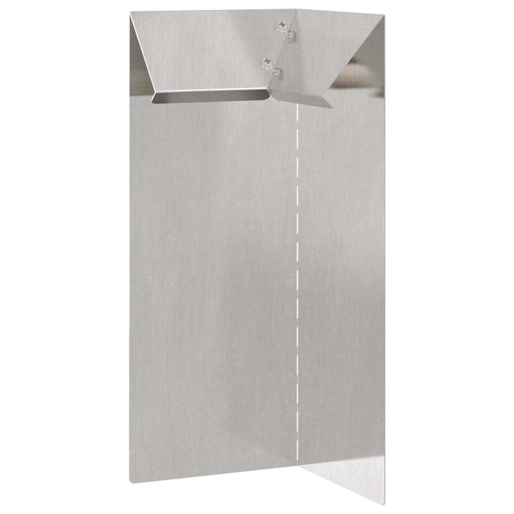 vidaXL Φράκτης σαλιγκαριών Ασημί 10 x 10 x 25 εκ Ανοξείδωτο ατσάλι