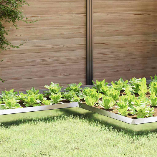 vidaXL Φράκτης σαλιγκαριών 4 pcs Ασημί 10 x 10 x 25 εκ