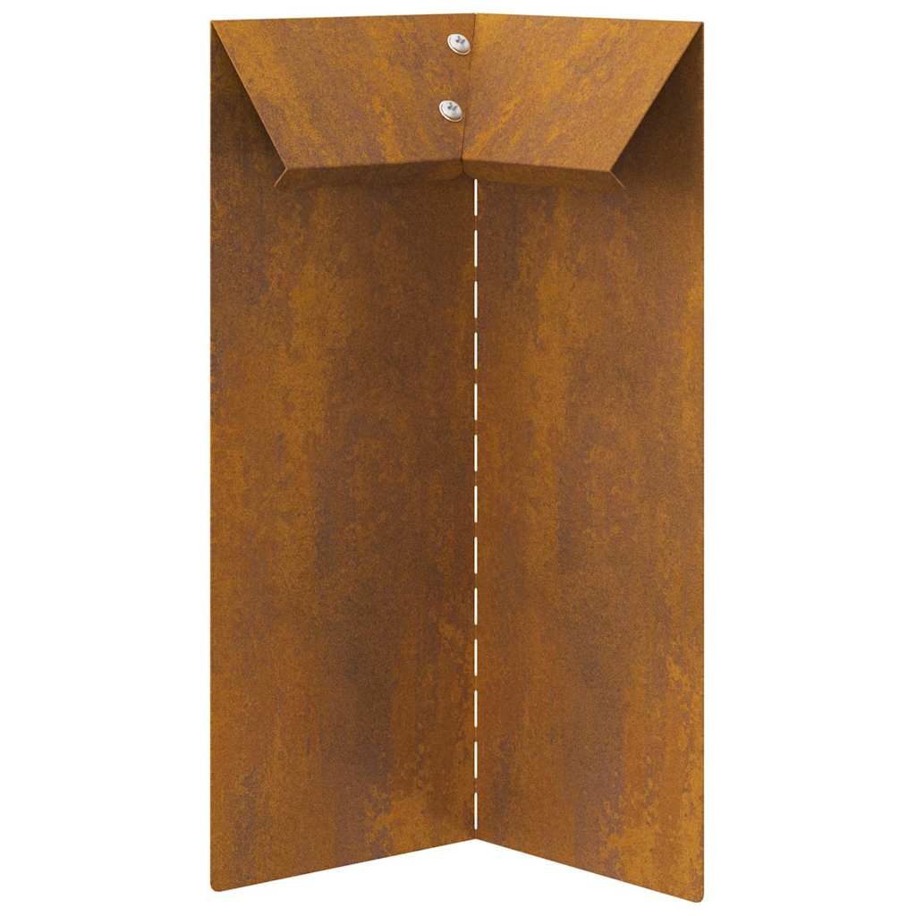 vidaXL Φράκτης σαλιγκαριών Σκ rusty 10 x 10 x 25 εκ