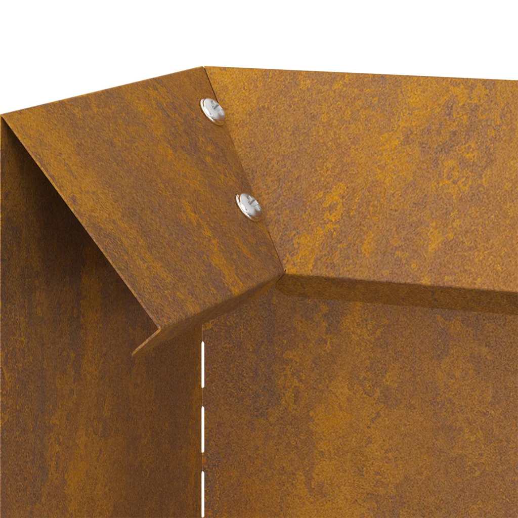 vidaXL Φράκτης σαλιγκαριών 4 pcs Σκ rusty 10 x 10 x 25 εκ
