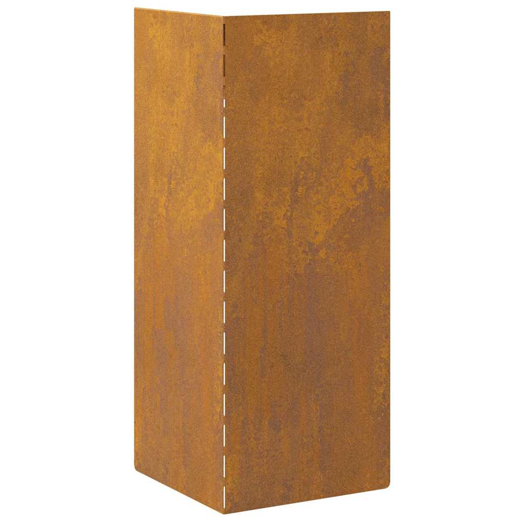 vidaXL Φράκτης σαλιγκαριών 4 pcs Σκ rusty 10 x 10 x 25 εκ