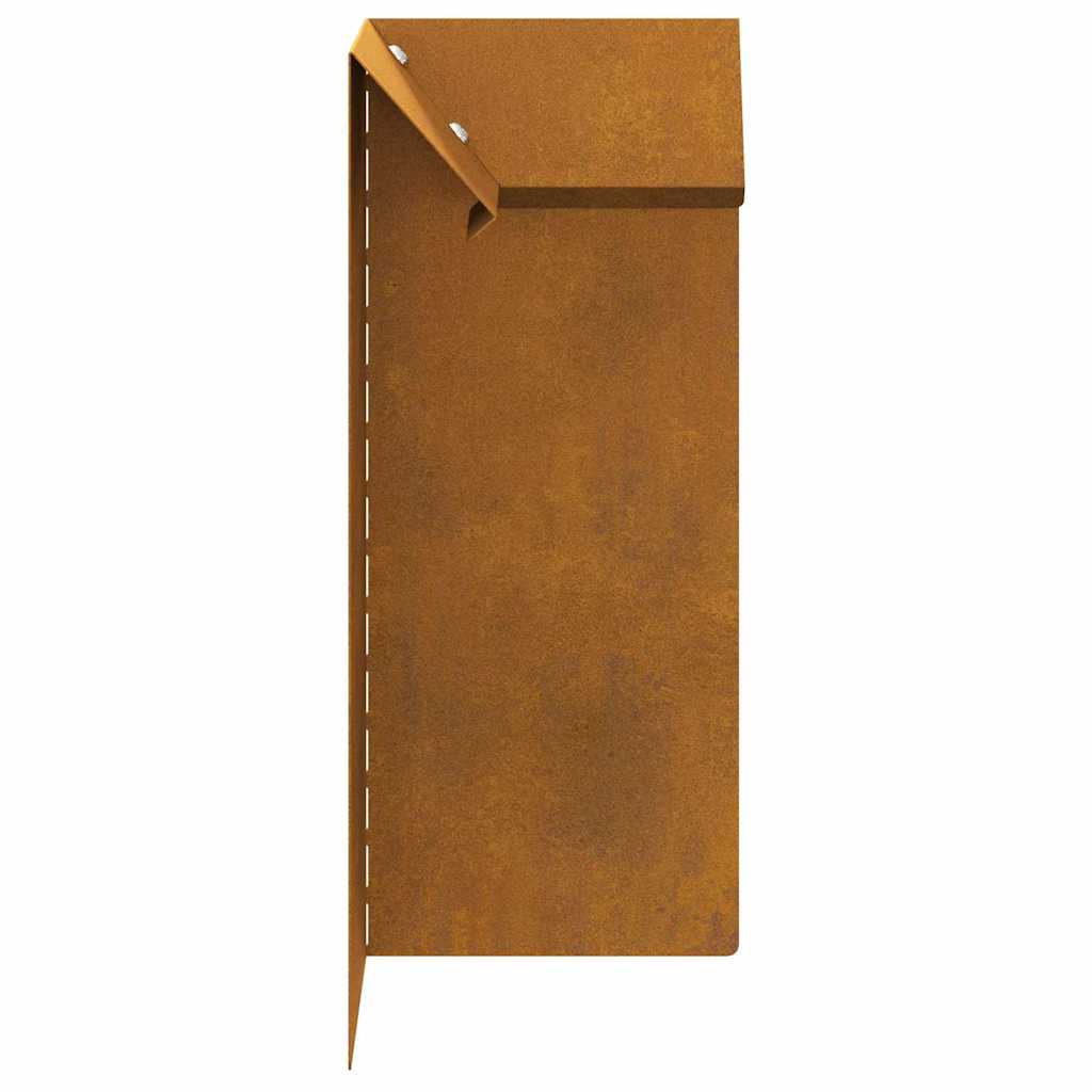 vidaXL Φράκτης σαλιγκαριών 4 pcs Σκ rusty 10 x 10 x 25 εκ