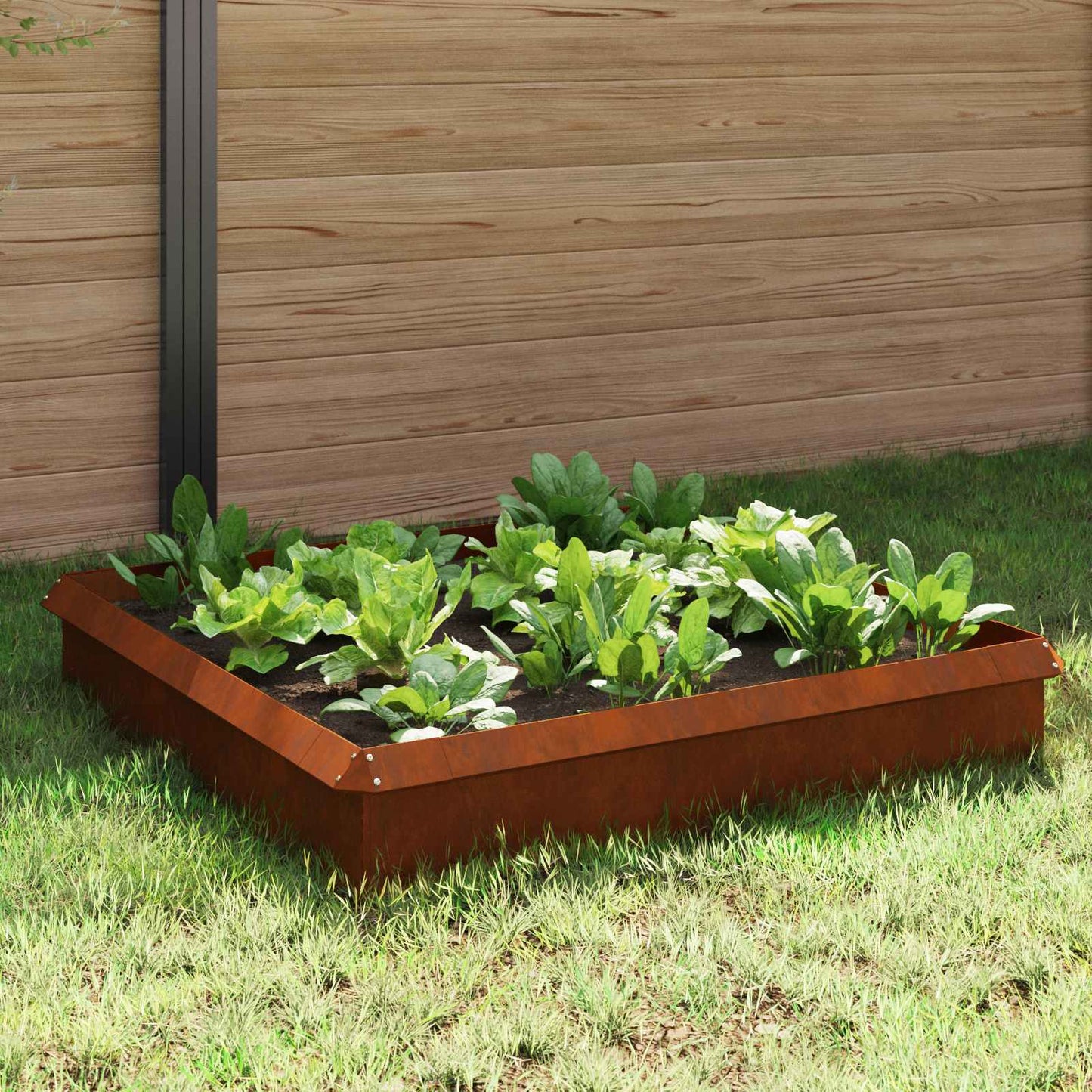 vidaXL Φράχτες με σαλιγκάρια 8 pcs Σκ rusty Ατσάλι Σκληρυθέν στον Αέρα