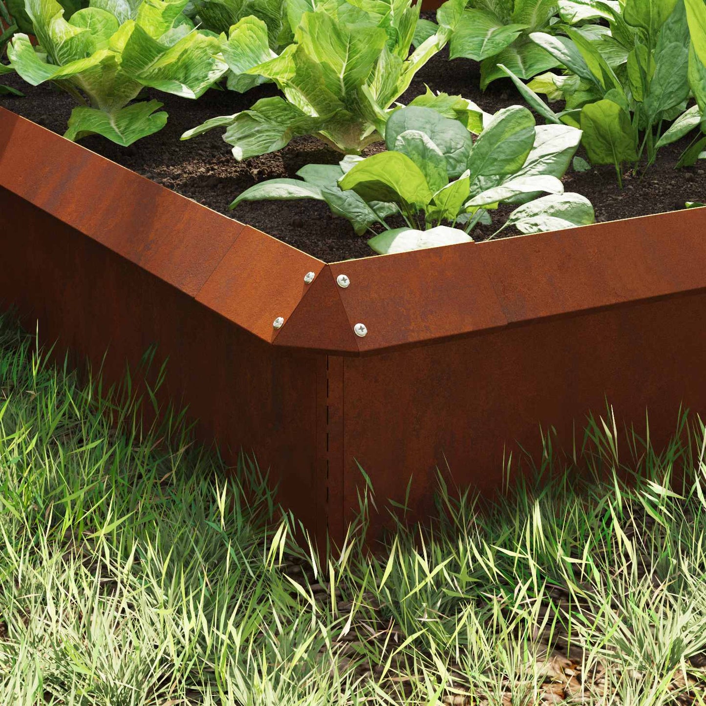 vidaXL Φράχτες με σαλιγκάρια 8 pcs Σκ rusty Ατσάλι Σκληρυθέν στον Αέρα