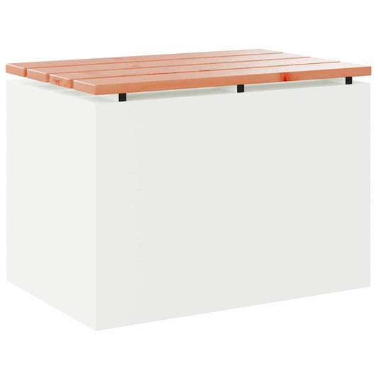 vidaXL Παγκάκι κήπου Λευκό 60 x 40 x 43 εκ Ατσάλι