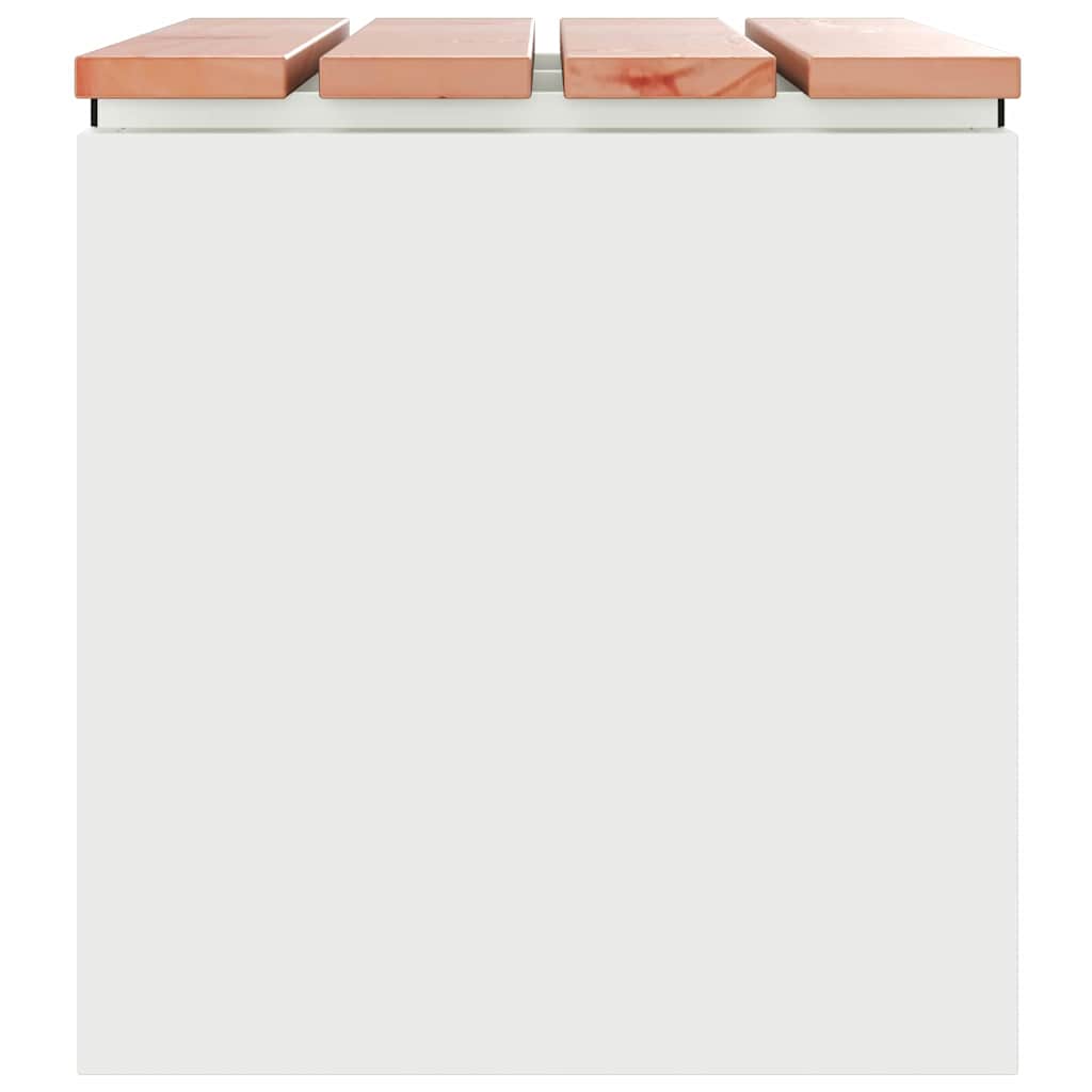 vidaXL Παγκάκι κήπου Λευκό 60 x 40 x 43 εκ Ατσάλι