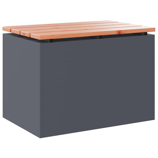 vidaXL Παγκάκι κήπου Ανθρακί 60 x 40 x 43 εκ Ατσάλι