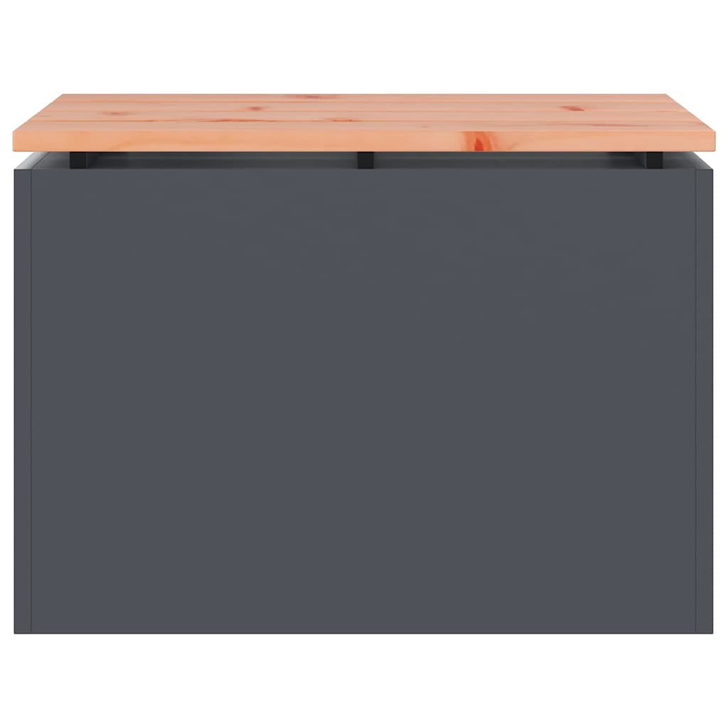 vidaXL Παγκάκι κήπου Ανθρακί 60 x 40 x 43 εκ Ατσάλι