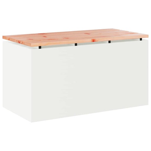 vidaXL Παγκάκι κήπου Λευκό 80 x 40 x 43 εκ Ατσάλι