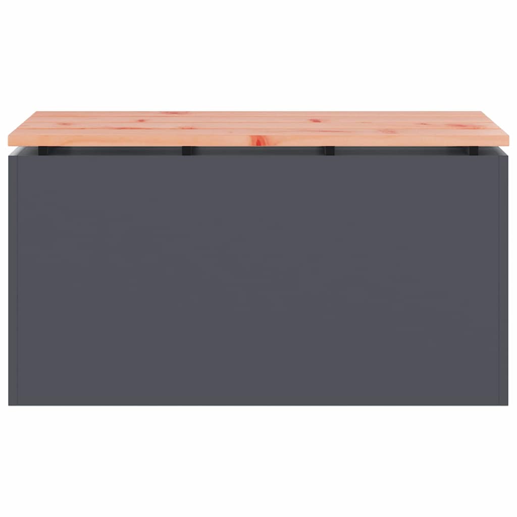 vidaXL Παγκάκι κήπου Ανθρακί 80 x 40 x 43 εκ Ατσάλι