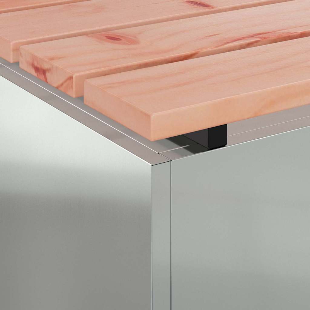 vidaXL Παγκάκι κήπου Ασημί 100 x 40 x 43 εκ Γαλβανισμένος χάλυβας