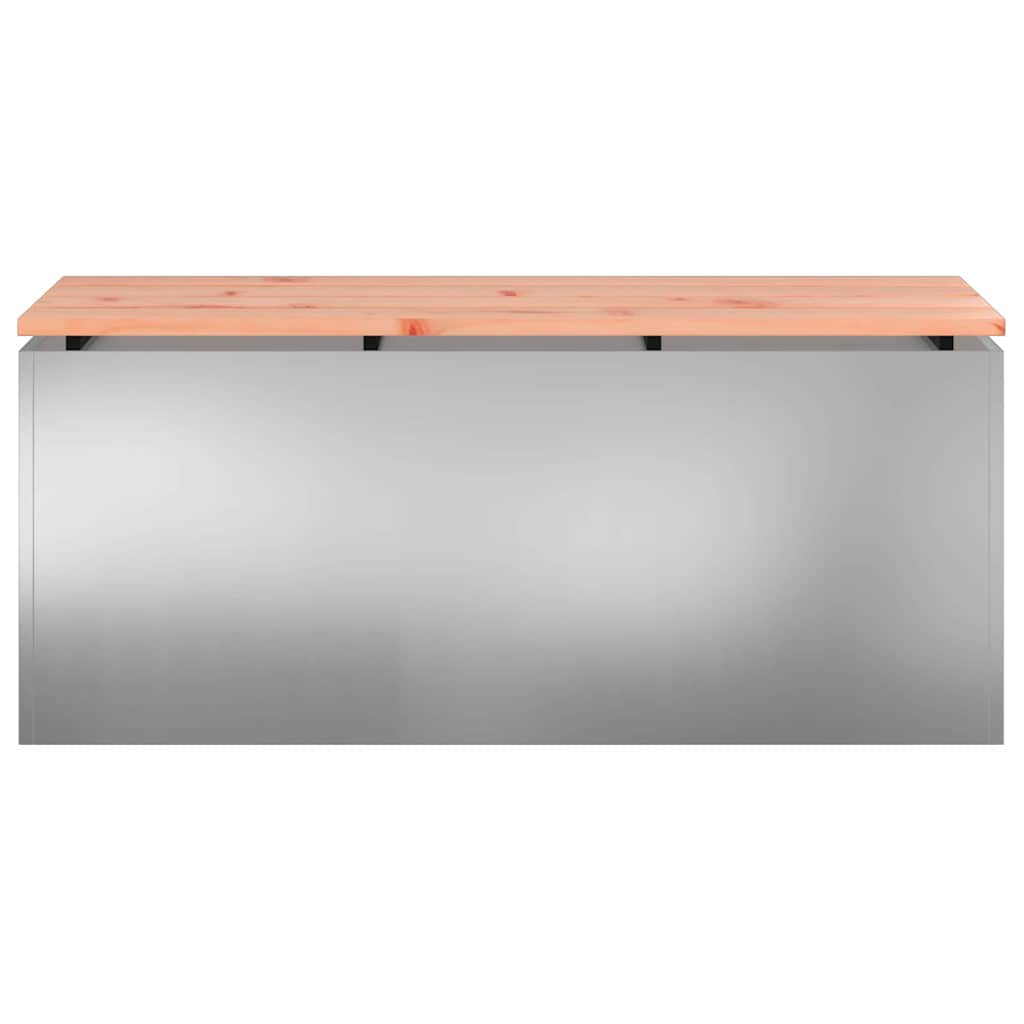 vidaXL Παγκάκι κήπου Ασημί 100 x 40 x 43 εκ Γαλβανισμένος χάλυβας