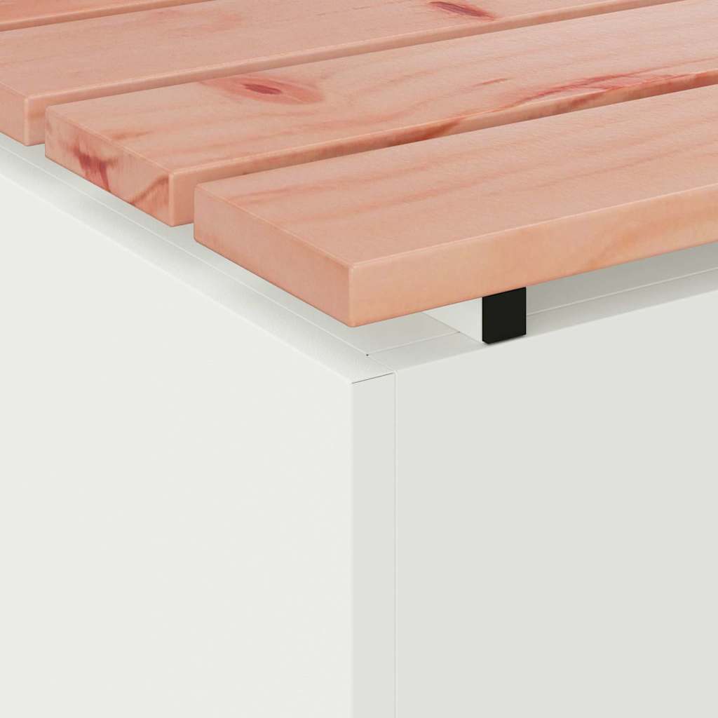 vidaXL Παγκάκι κήπου Λευκό 40 x 40 x 43 cm Ατσάλι