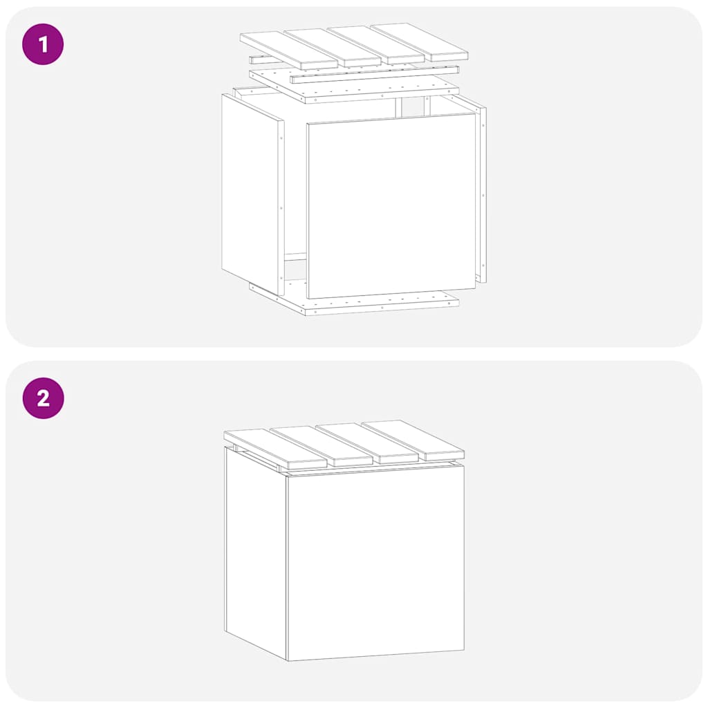 vidaXL Παγκάκι κήπου Λευκό 40 x 40 x 43 cm Ατσάλι