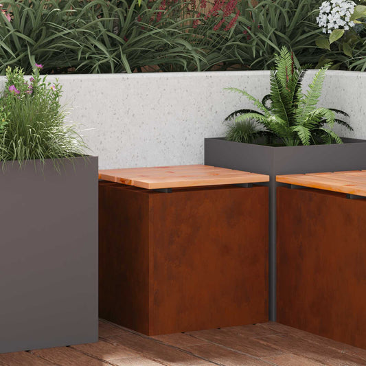 vidaXL Παγκάκι κήπου Σκ rusty 40 x 40 x 43 cm