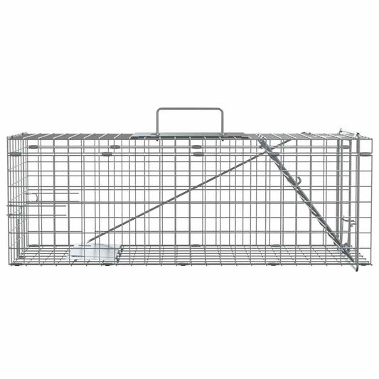 vidaXL Παγίδα Ζώων Ανθρακί 61 x 20 x 21,5 εκ Ατσάλι