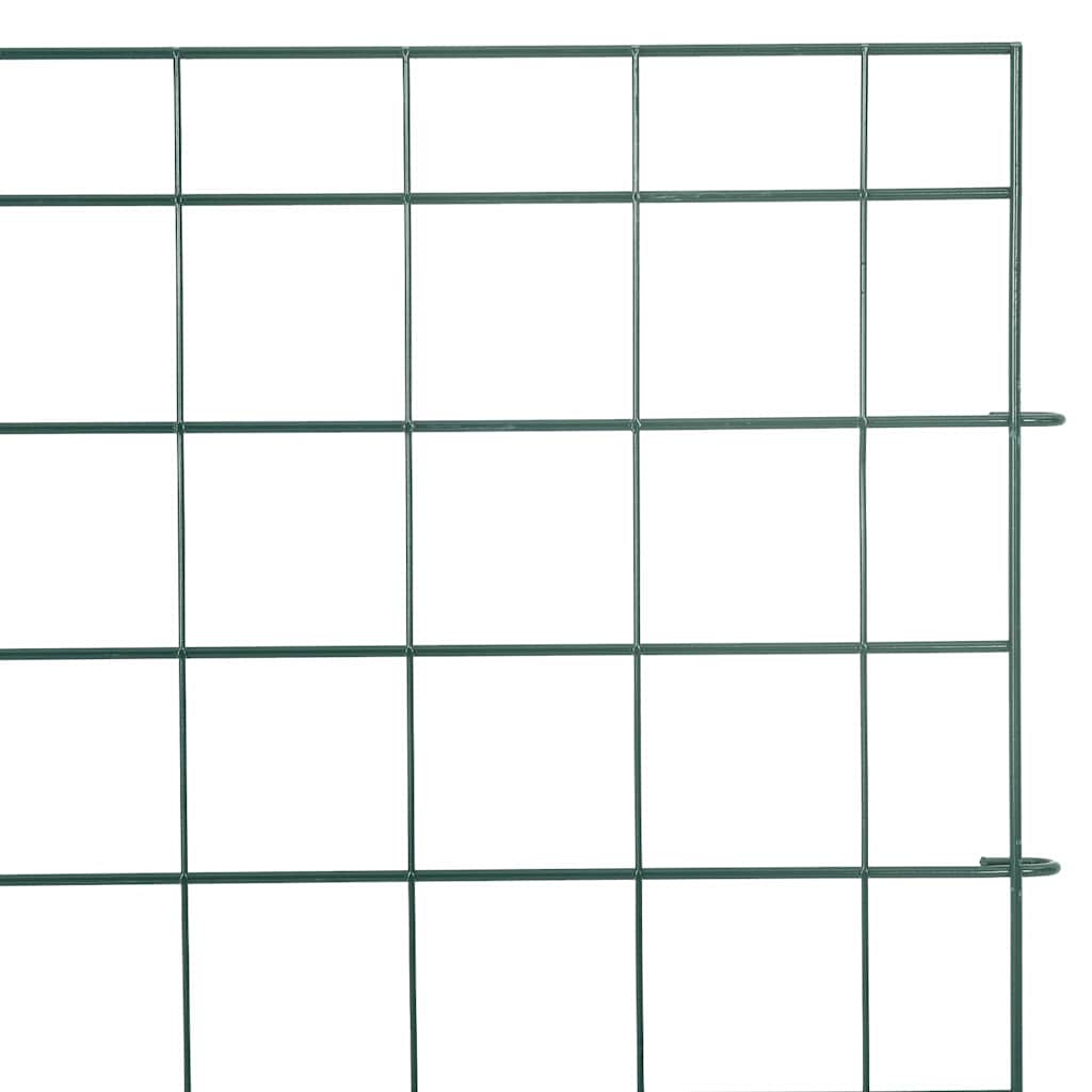 vidaXL Σετ φράχτη για λιμνούλες 5 pcs Πράσινο 100 x 50 cm Ατσάλι