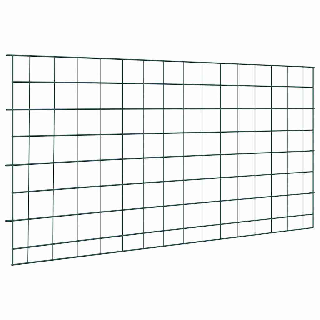 vidaXL Σετ φράχτη για λιμνούλες 5 pcs Πράσινο 100 x 50 cm Ατσάλι