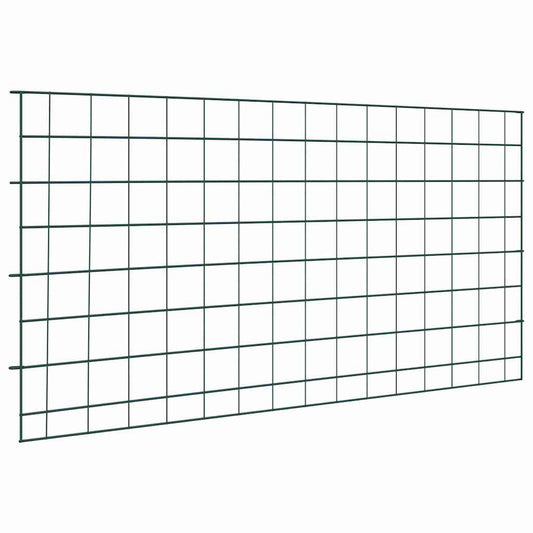 vidaXL Σετ φράχτη για λιμνούλες 5 pcs Πράσινο 100 x 50 cm Ατσάλι