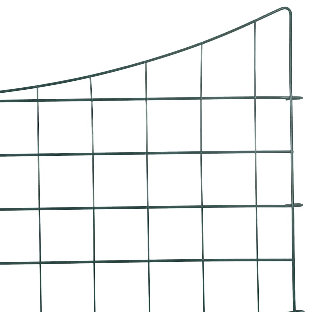 vidaXL Σετ φράχτη για λιμνούλες 5 pcs Πράσινο 100 x 50 cm Ατσάλι