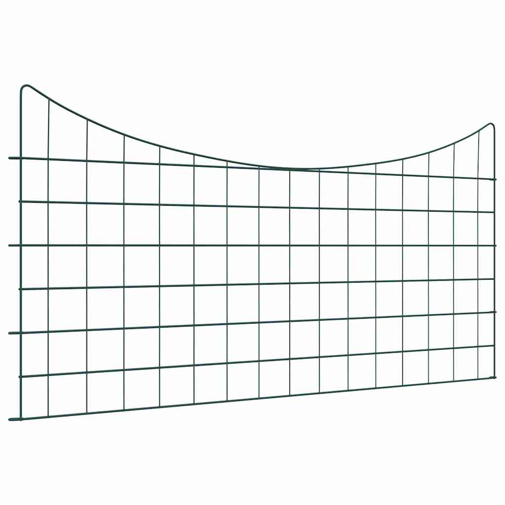 vidaXL Σετ φράχτη για λιμνούλες 5 pcs Πράσινο 100 x 50 cm Ατσάλι