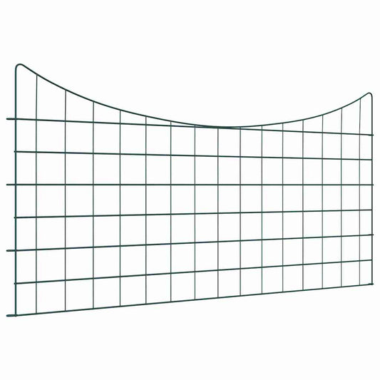 vidaXL Σετ φράχτη για λιμνούλες 5 pcs Πράσινο 100 x 50 cm Ατσάλι