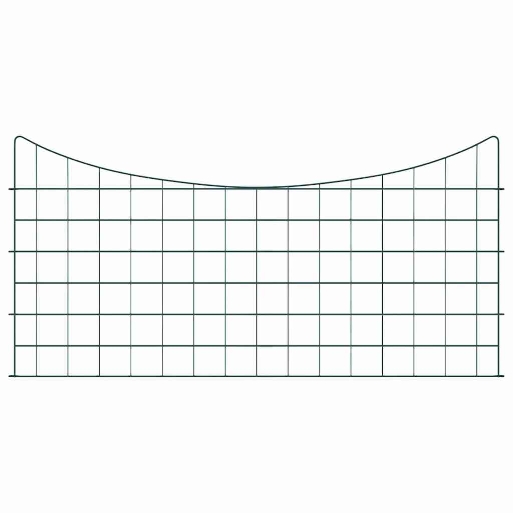vidaXL Σετ φράχτη για λιμνούλες 5 pcs Πράσινο 100 x 50 cm Ατσάλι