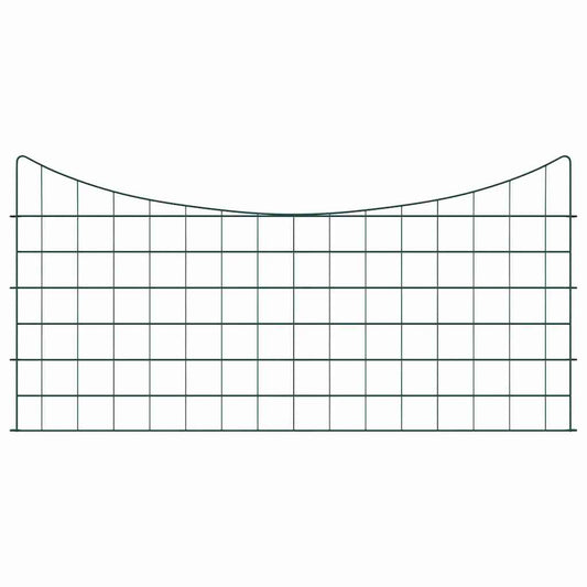 vidaXL Σετ φράχτη για λιμνούλες 5 pcs Πράσινο 100 x 50 cm Ατσάλι