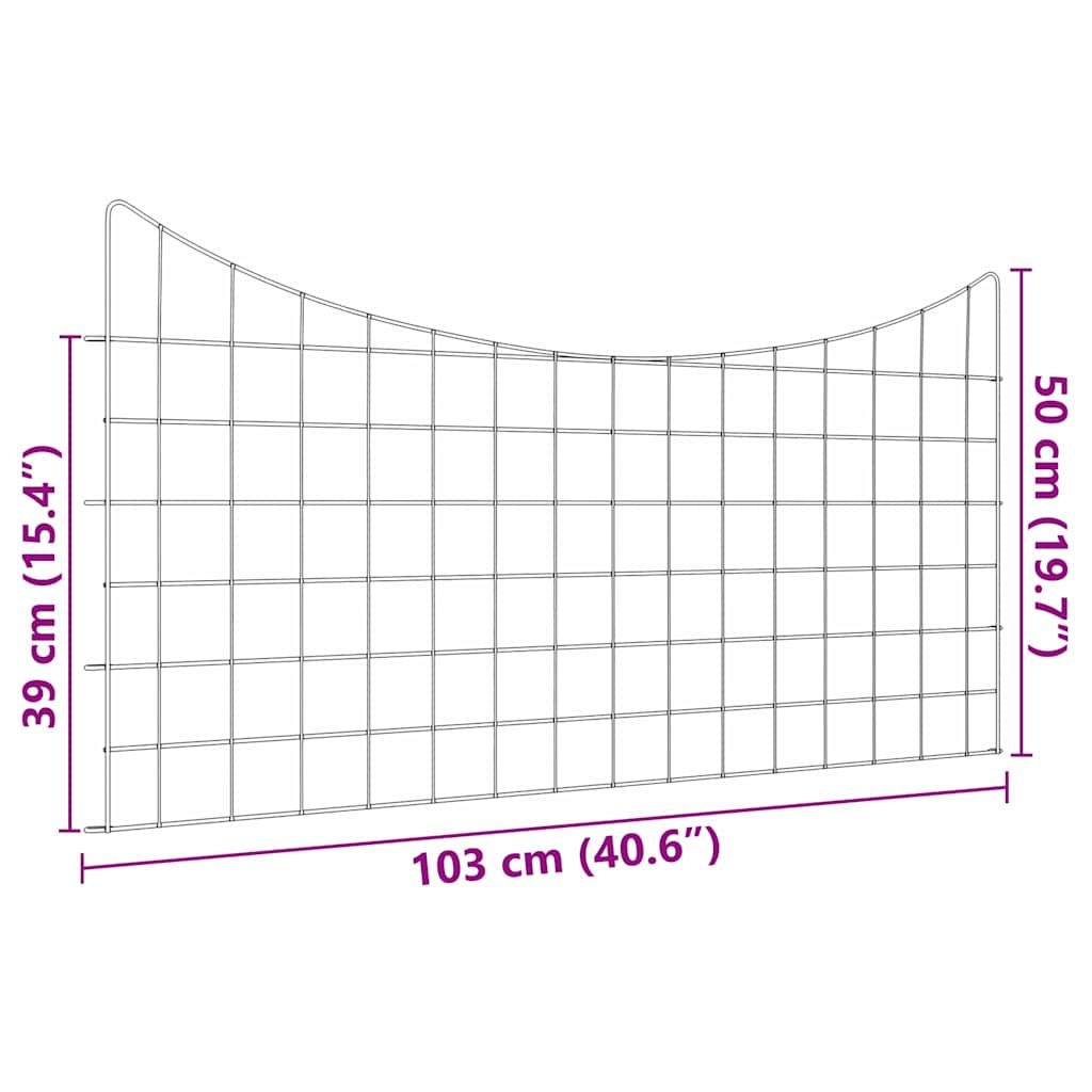 vidaXL Σετ φράχτη για λιμνούλες 5 pcs Πράσινο 100 x 50 cm Ατσάλι