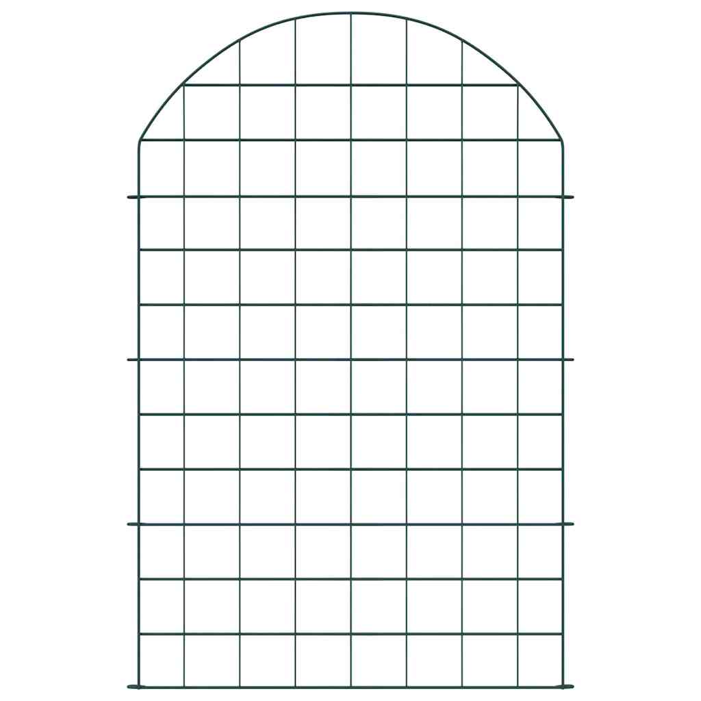 vidaXL Σετ φράχτη για λιμνούλες 8 pcs Πράσινο 50 x 80 cm Ατσάλι