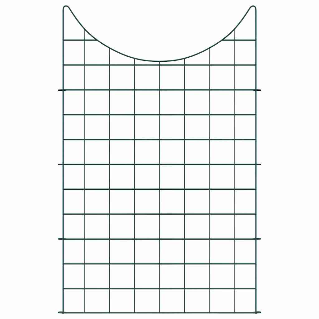 vidaXL Σετ φράχτη για λιμνούλες 8 pcs Πράσινο 50 x 80 cm Ατσάλι