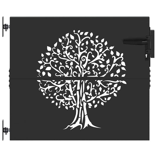 vidaXL Πύλη Κήπου 85 x 100 cm Ατσάλι με Επικάλυψη Πούδρας Κλειδώσιμο