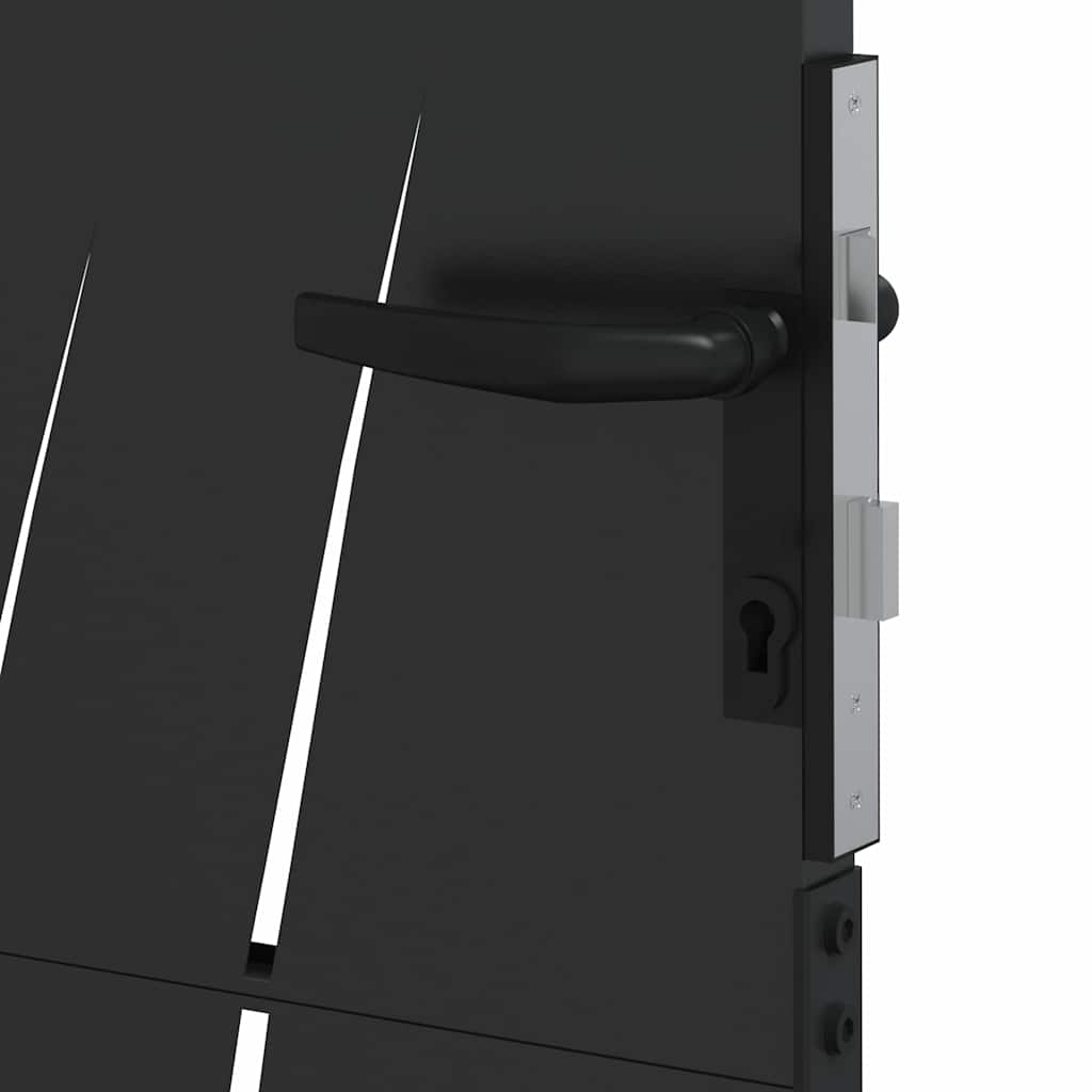 vidaXL Πύλη Κήπου Μαύρο 94 x 125 εκ Ατσάλι με Επικάλυψη Πούδρας