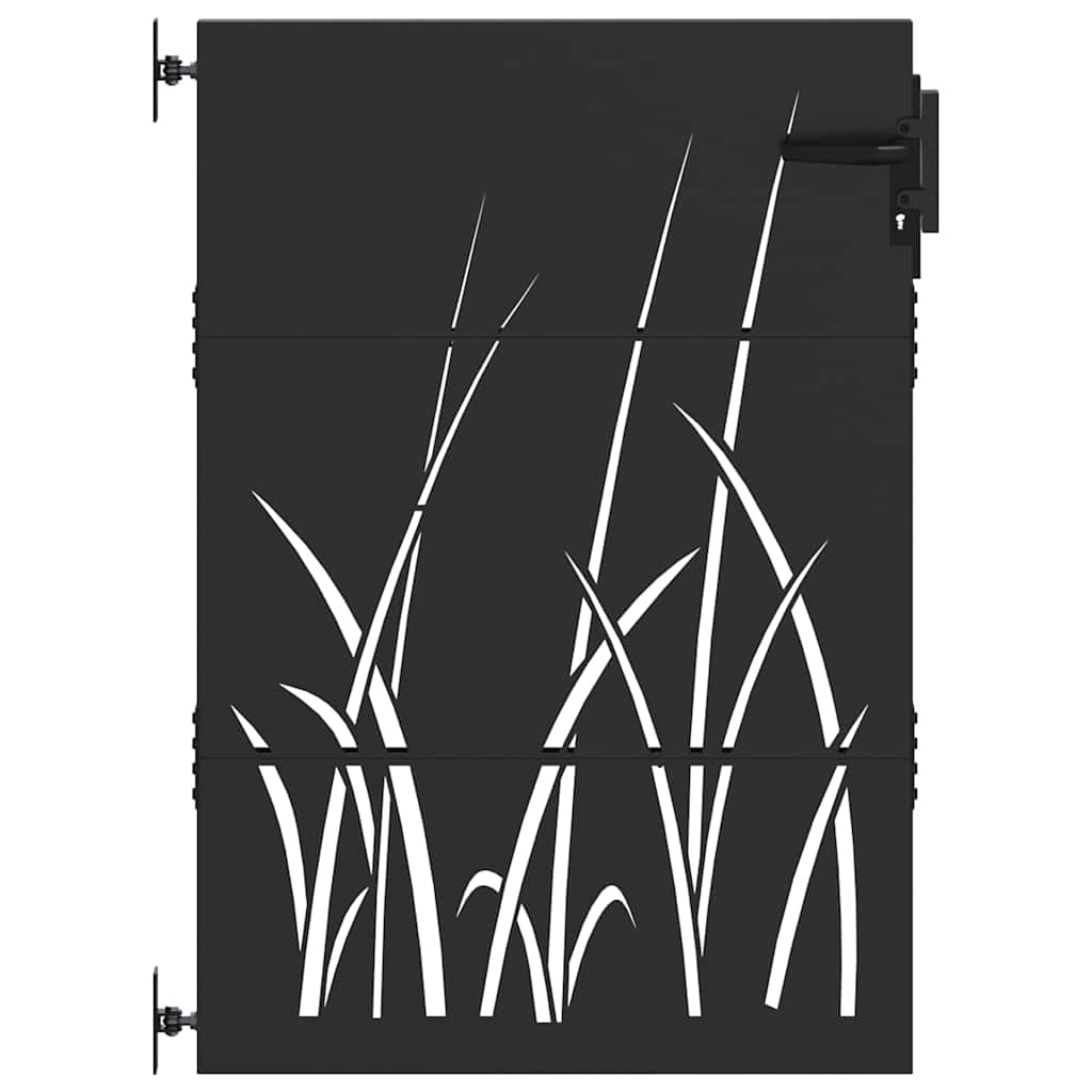 vidaXL Πύλη Κήπου Μαύρο 94 x 125 εκ Ατσάλι με Επικάλυψη Πούδρας