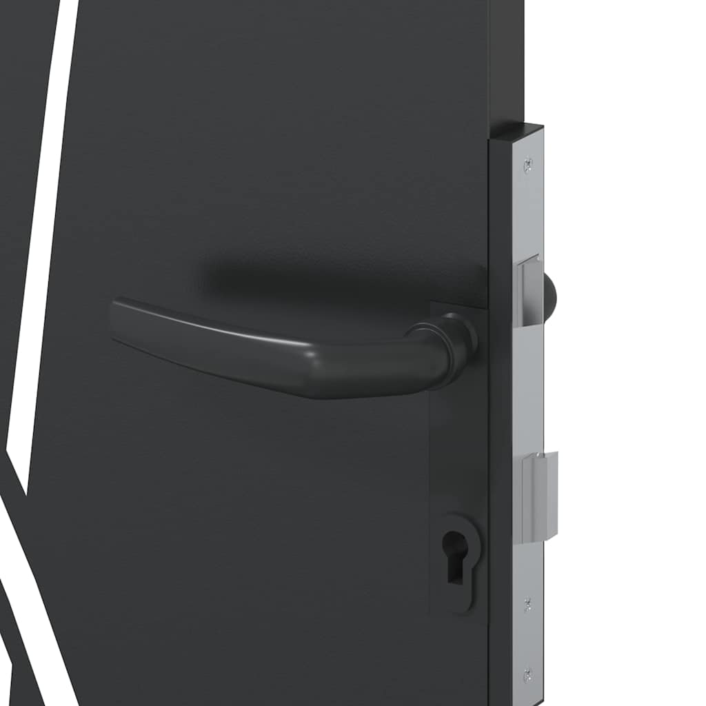 vidaXL Πύλη Κήπου Μαύρο 85 x 200 cm Ατσάλι με Επικάλυψη Πούδρας