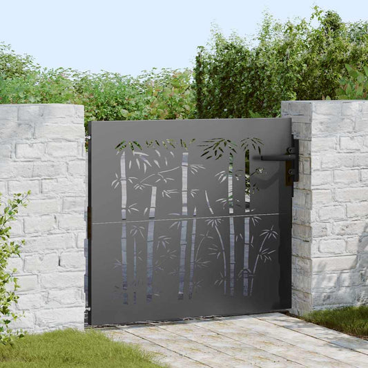 vidaXL Πύλη Κήπου 85 x 100 cm Ατσάλι με Επικάλυψη Πούδρας Κλειδώσιμο