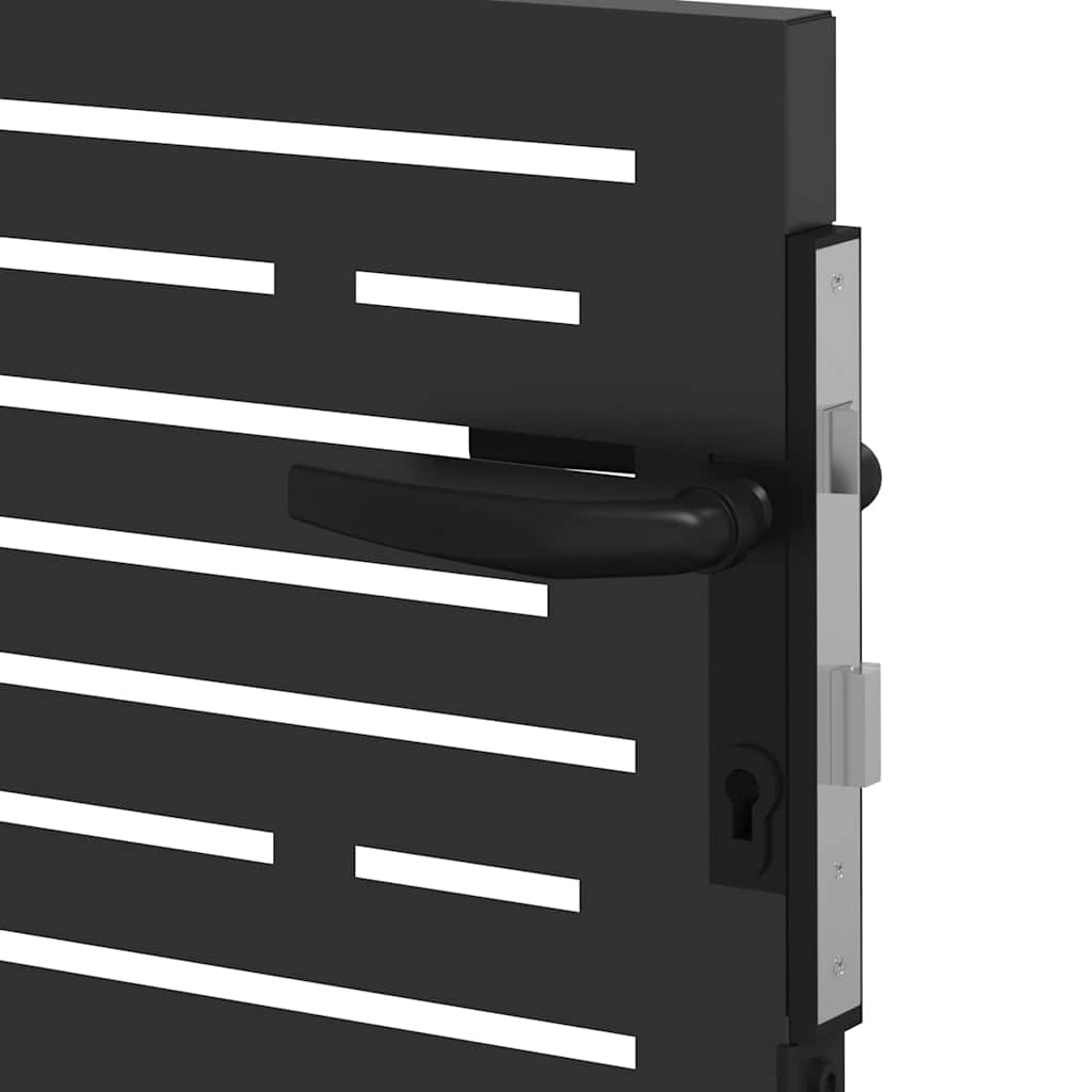vidaXL Πύλη Κήπου Μαύρο 85 x 100 cm Ατσάλι με Επικάλυψη Πούδρας